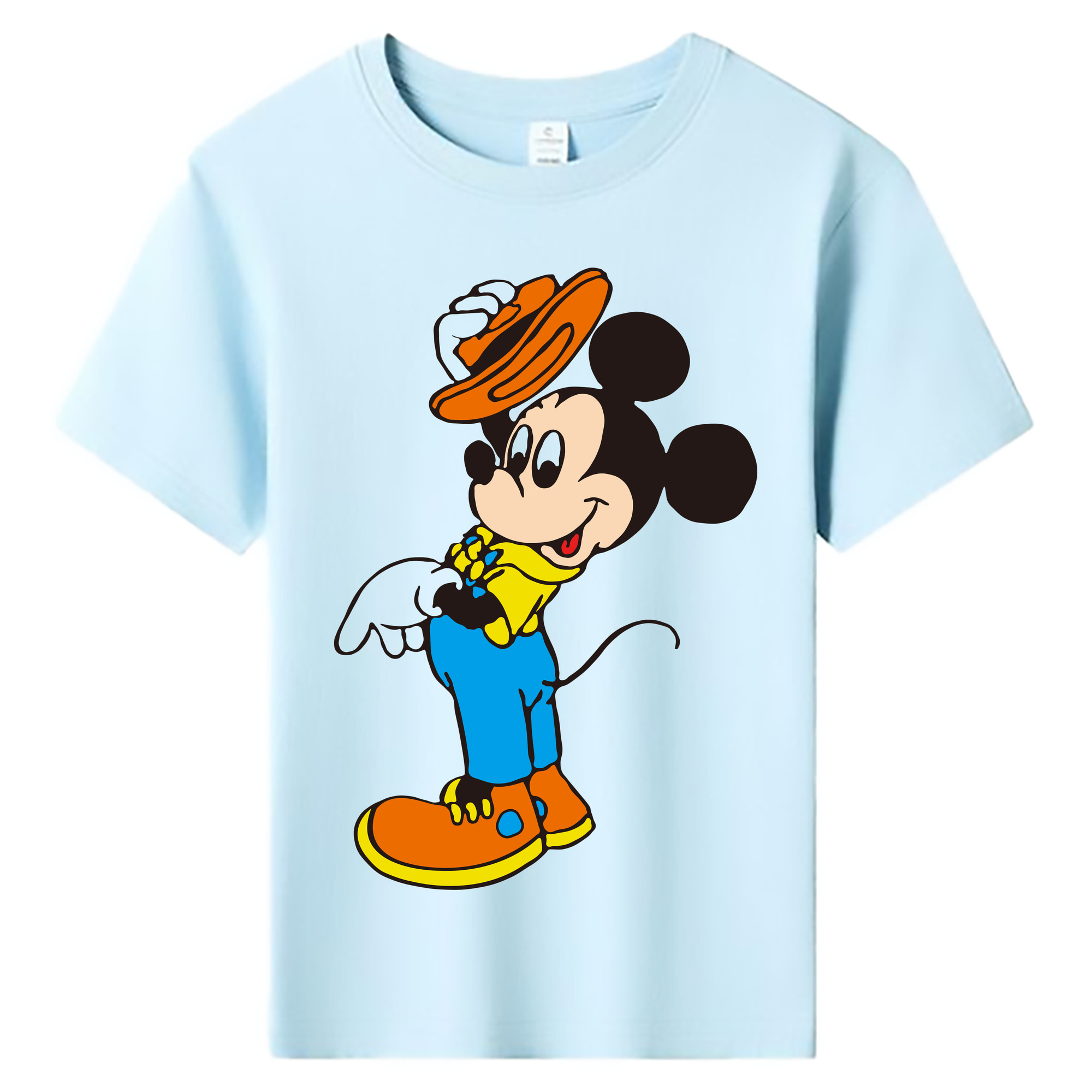 ミッキーマウス Mickey Mouse 綿100％キッズTシャツ（フロントプリント）